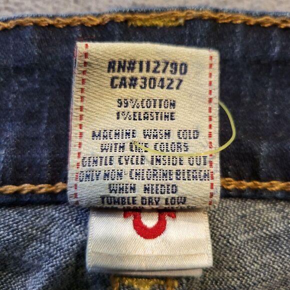 True Religion Jeans Womens 27 Wolrd Tour Section Straight Leg Distressed Denim - Picture 3 of 10